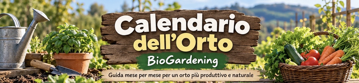 Calendario dell’orto Bio.Gardening con le guide dei dodici mesi